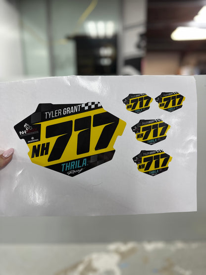 BMX Number Plate Graphic