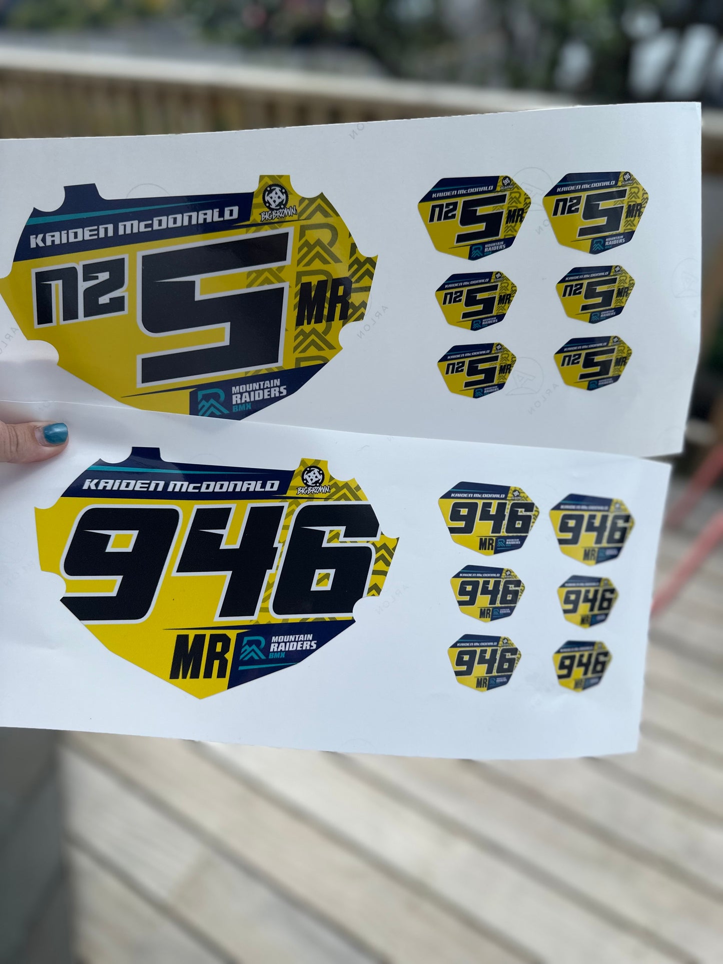 BMX Number Plate Graphic