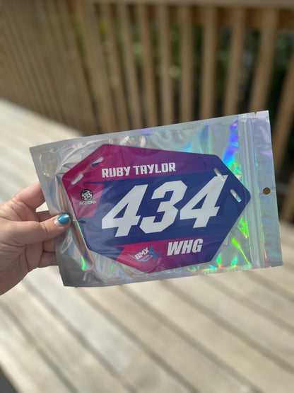 BMX Number Plate Graphic