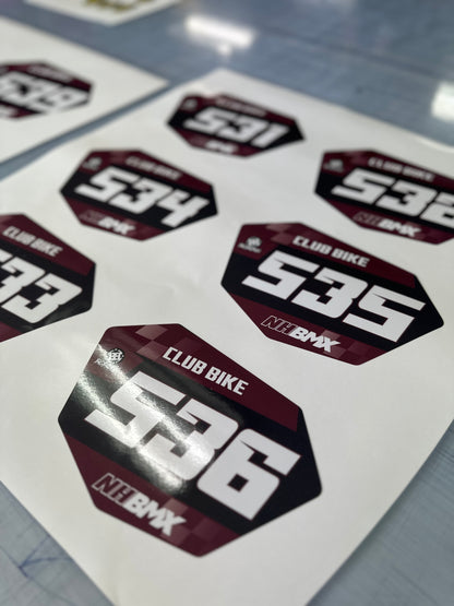 BMX Number Plate Graphic